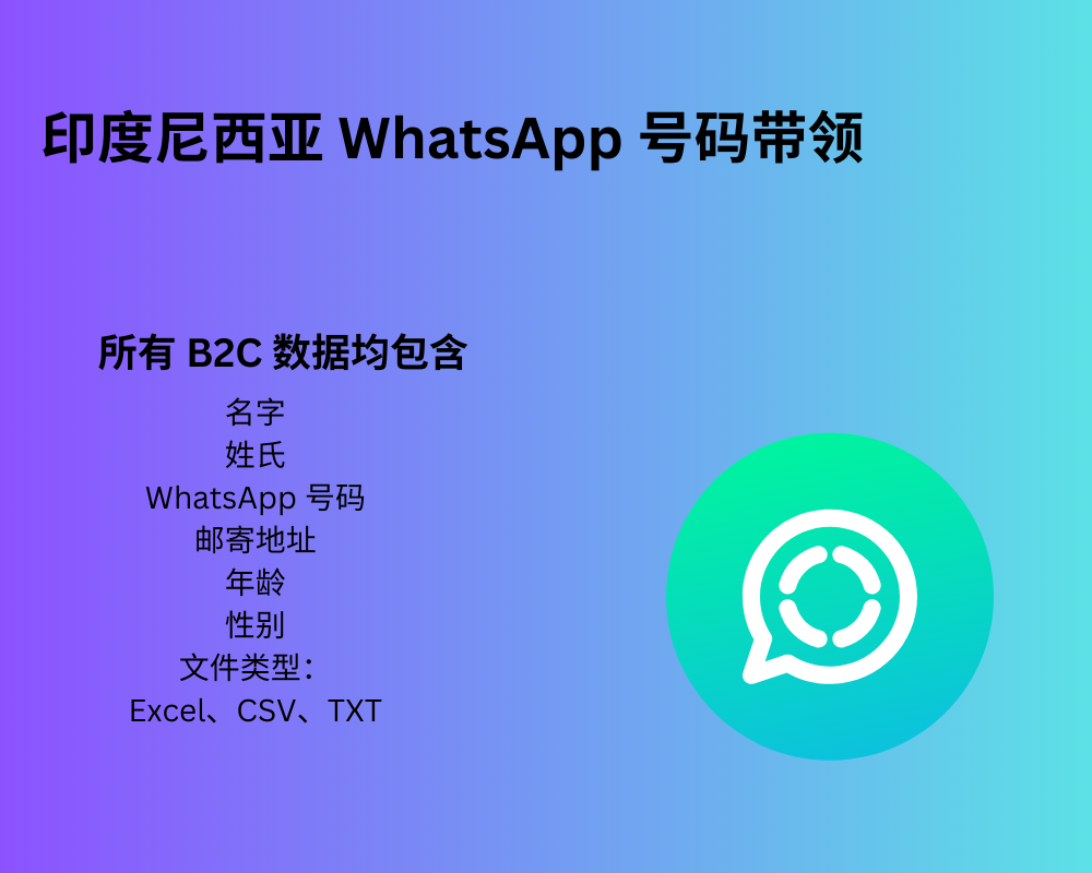 印度尼西亚 WhatsApp 号码带领